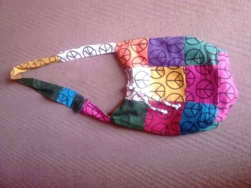 COLOURFUL LINED MATERIAL BAG WITH ZIP