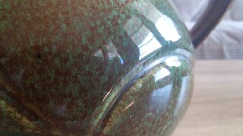 50% OFF LOT 88: STUNNING MID CENTURY LARGE GREEN LUCIA PITCHER VASE