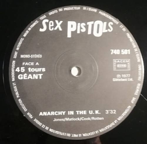 SEX PISTOLS - ANARCHY IN THE UK (VG+/VG+)
