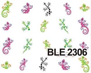 CUTE GECKO NAIL ART DECAL STICKERS 2306