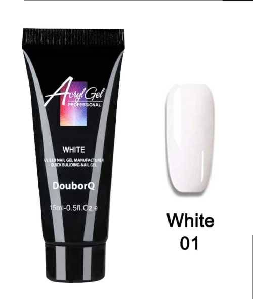ACRYLIC POLY GEL UV / LED 15ML TUBE WHITE