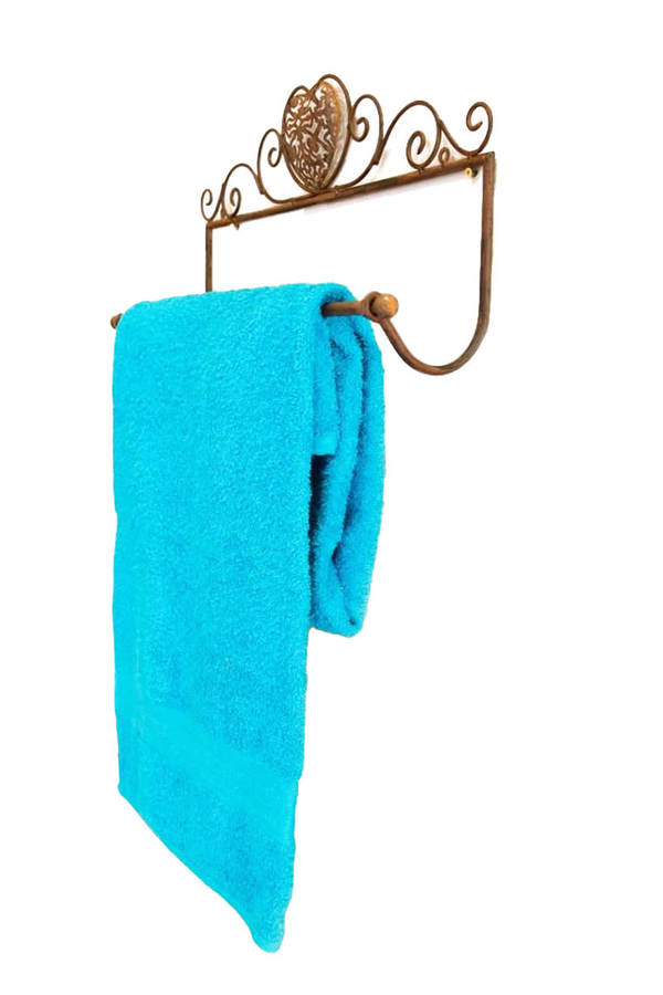 Heart Towel Rack Rust