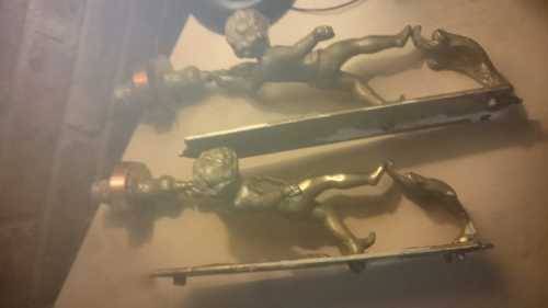 VINTAGE SOLID BRASS & COPPER WALL LIGHTS