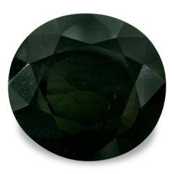 TOURMALINE - DARK GREEN OVAL FACET - 11.285cts