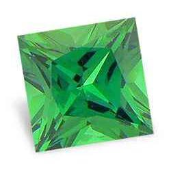 EMERALD - TOP GREEN DIAMOND CUT PRINCESS FACET - 1.86cts