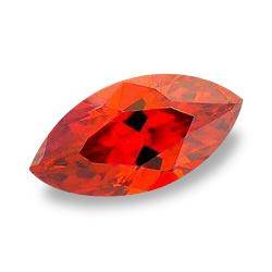 CUBIC ZIRCONIUM - ORANGE RED MARQUISE FACET - 2.69cts