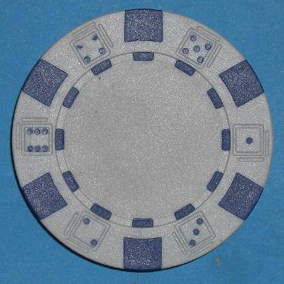 POKER CHIPS - LOOSE - WHITE AND BLUE