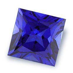 SAPPHIRE - CORNFLOWER BLUE PRINCESS FACET - 6.62cts