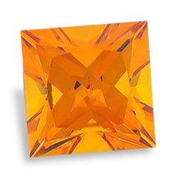 SAPPHIRE - ORANGE PRINCESS FACET - 3.92cts