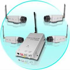 4X BNC Wireless Audio Camera + AV Receiver - 50 Meter Range