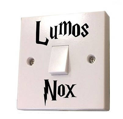 Harry Potter Lumos Nox Light Switch Sticker