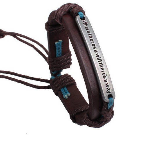 Woven Leather Vintage-looking Bracelet
