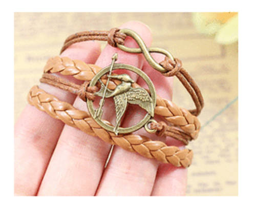 Infinity Bracelet - Brown Hunger Games / Mocking Jay