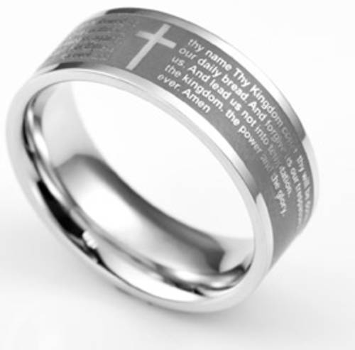 The Lord's Prayer Stainless Steel Ring