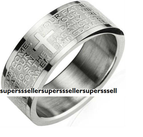 Stainless Steel Ring - The Lord's Prayer - Christian ring