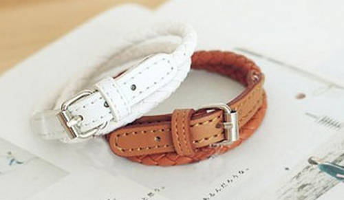 Leather straps - Brown / Black / White
