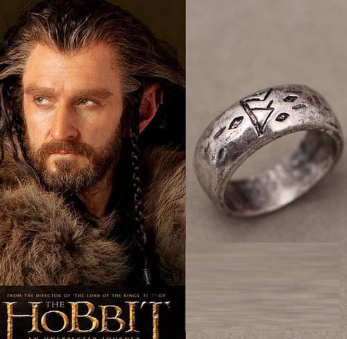 Lord of the Rings The Hobbit Thorin Oakenshield Rune Ring