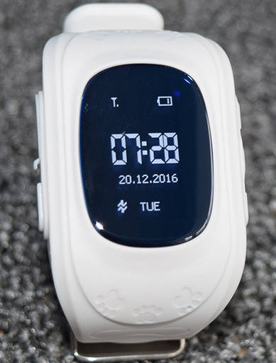GPS Tracker Watch For Kids - SOS Emergency watch with LED Screen - White - In Stock
