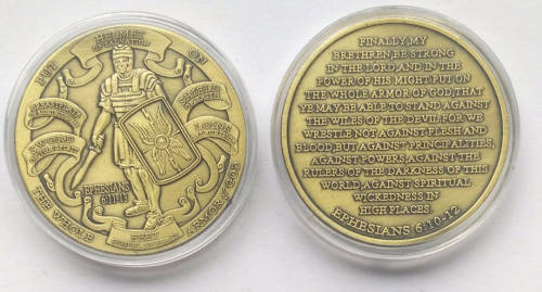Armor of God Coin - Ephesians 6:13-17 - Put on the Whole Armor of God