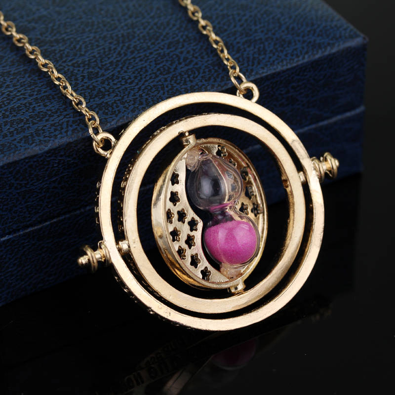 Harry Potter Time Turner Necklace Pink Sand