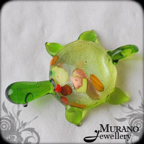 MURANO Lampwork Glass PENDANT & Free Gift Necklace
