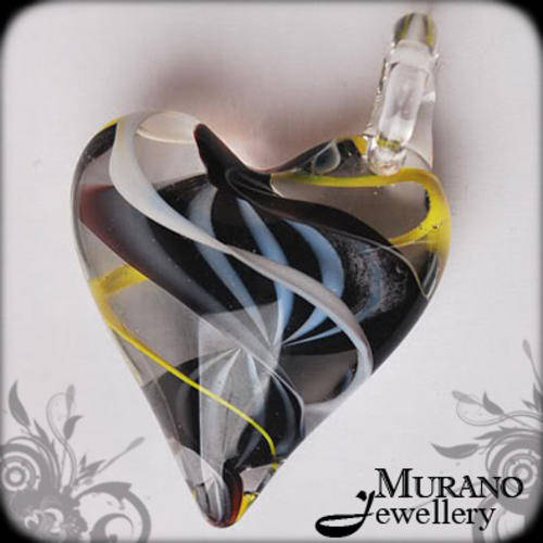 MURANO Lampwork Glass PENDANT & Free Gift Necklace