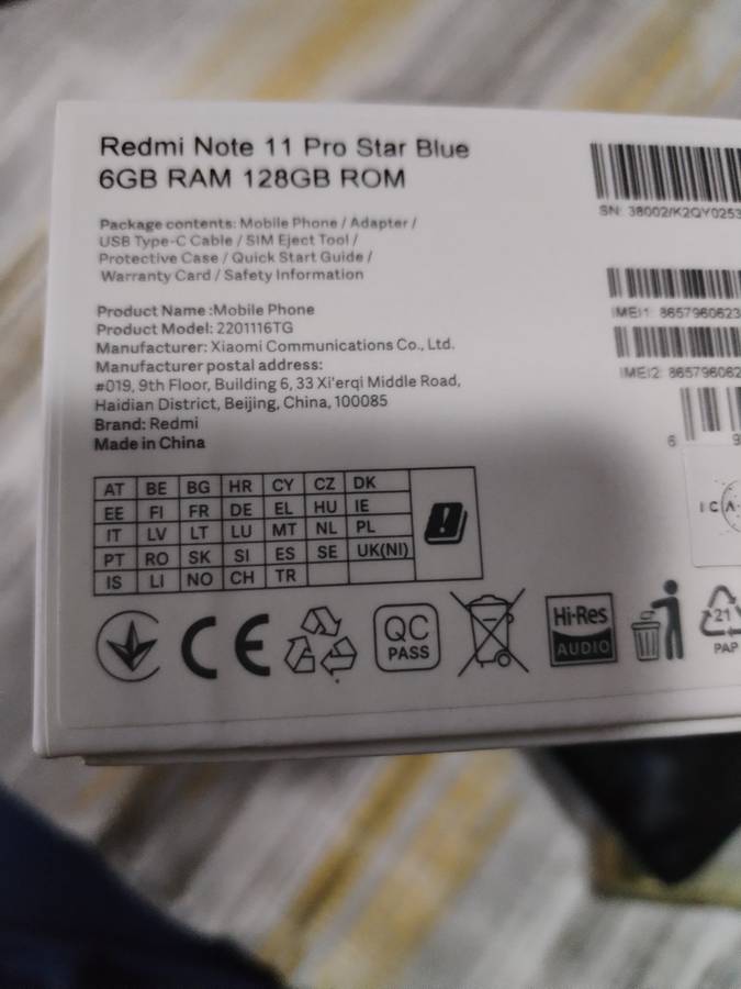 Xiaomi Redmi Note 11 Pro 128GB - Star Blue - Dual Sim