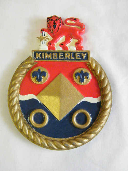 SA Navy Kimberly ships plaque - as per photo