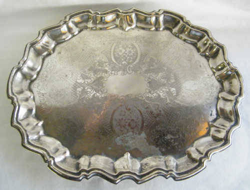 Small Silver Plated Tray - as per photo