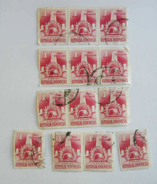 Lot of 13 Indonesia stamps - @ R1 start - as per photo