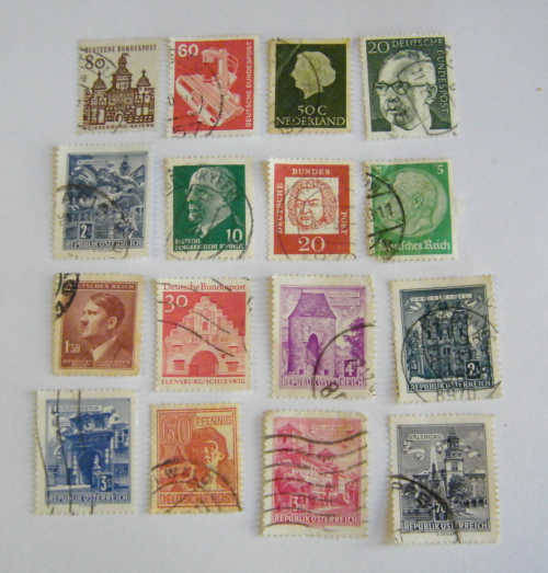 Lot of 16 Deutsche stamps - @ R1 start - as per photo