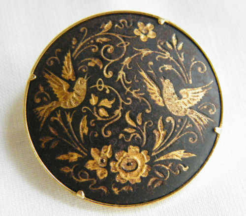 Damascene Brooch made in spain - as per photo