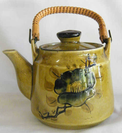 Green Flower Teapot made in Japan - as per photo
