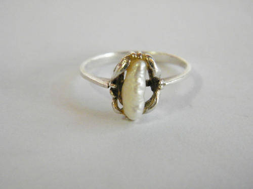 925 Silver ring with fresh water pearl size L/52 - as per photo