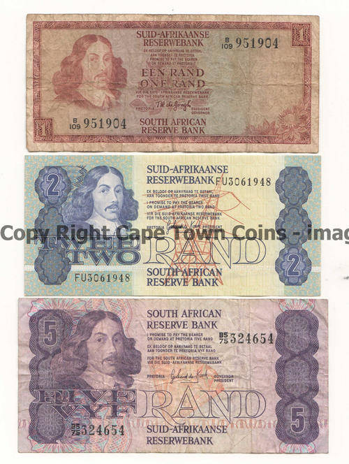 Lot of Old SA notes - R1 to R20 - as per photo