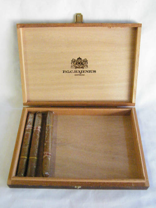 3 P.G.C. Hajenius Amsterdam cigars in box - as per photo