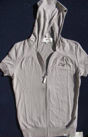 Caterpillar Ladies Short Sleeve track top with hoody Size M