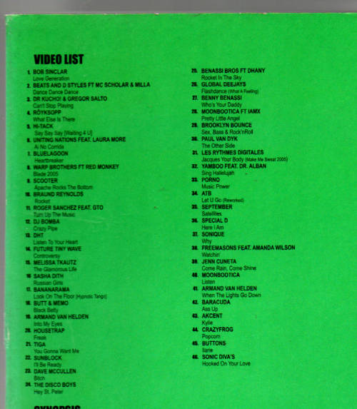 DVD Clubworx music original disc