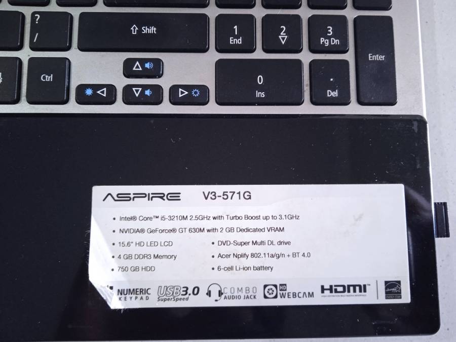 Acer Aspire V3-571G - Please read description