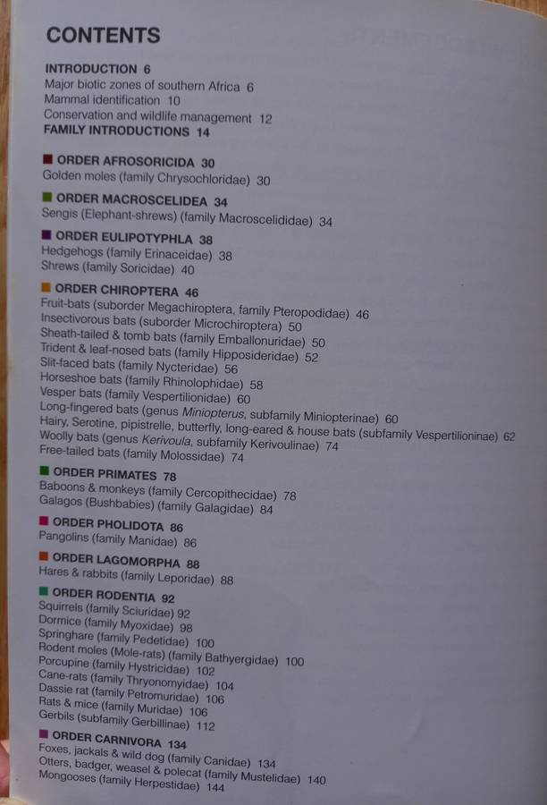 Field Guide to Mammals of southern Africa by Chris & Tilde Stuart