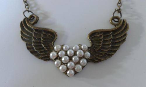 Angel wingsTibetan Silver Pendant and Chain