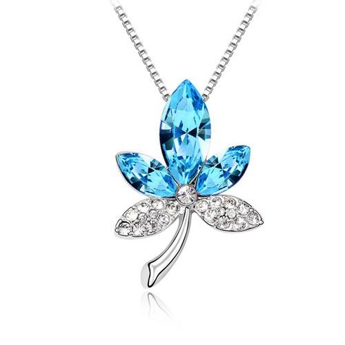 LOCAL STOCK MADE WITH SWAROVSKI ELEMENTS CRYSTAL LEAF STYLE PENDANTS