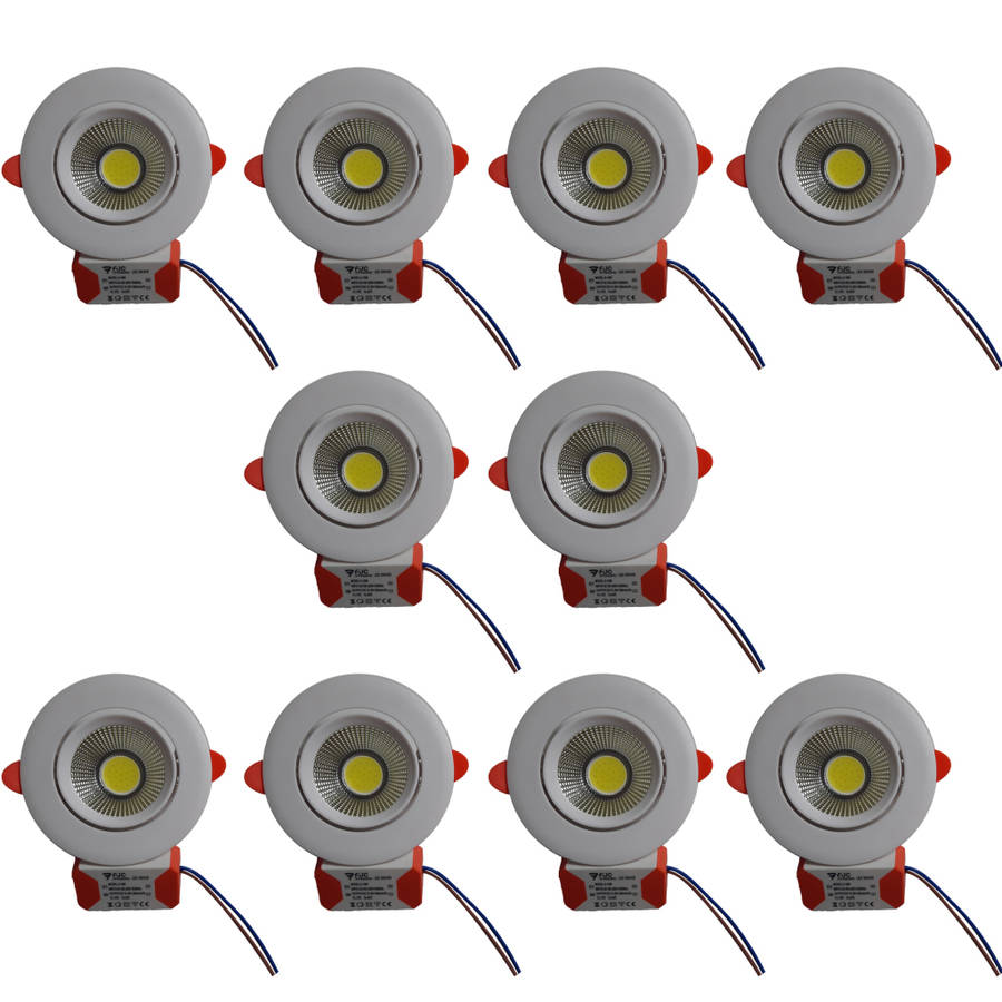 5W 8000K LED Downlight Set 10 Pack