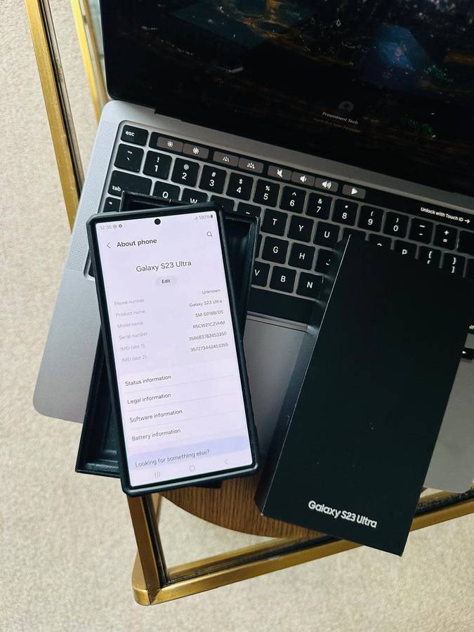 Samsung Galaxy S23 Ultra Phantom Black 12GB RAM (256GB) In Prestine Condition + Box & Accessories