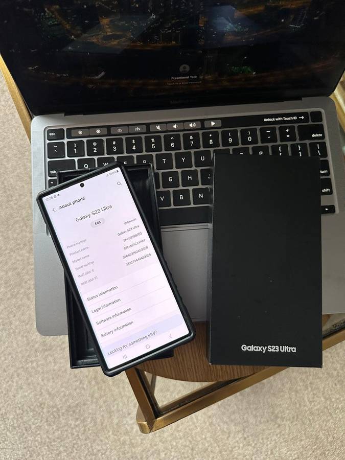 Samsung Galaxy S23 Ultra Phantom Black 12GB RAM (256GB) In Prestine Condition + Box & Accessories