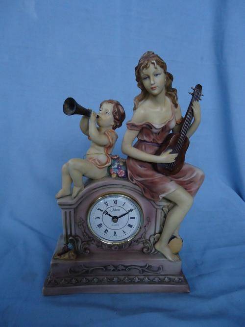 Mantel clock hand made in LouisIX French style cold cast iron reson