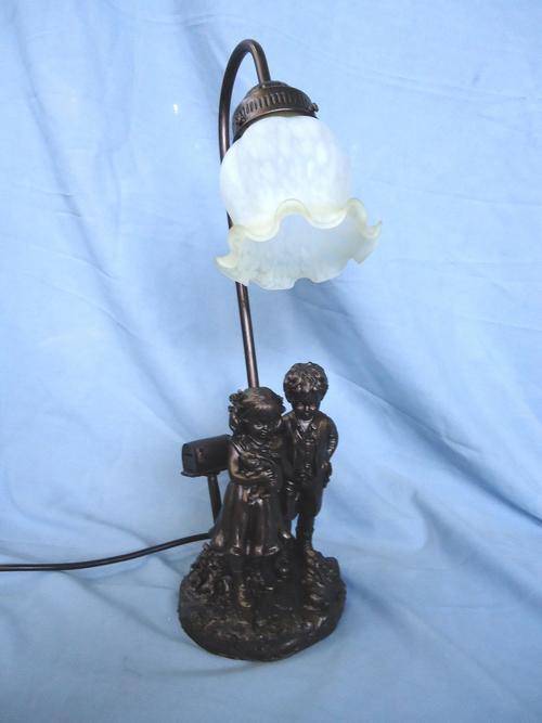 Lamp - cold cast iron resin