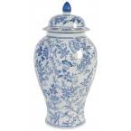 Blue and white floral ginger jar