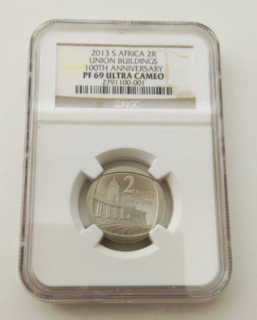 2013 UNION BUILDINGS 100th ANNIVERSARY R2 NICKEL PROOF 69 - NGC PF 69 - RARE - Only 700 minted