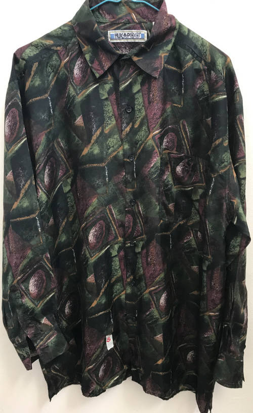 Long Sleeve Silk Shirt -5 size L